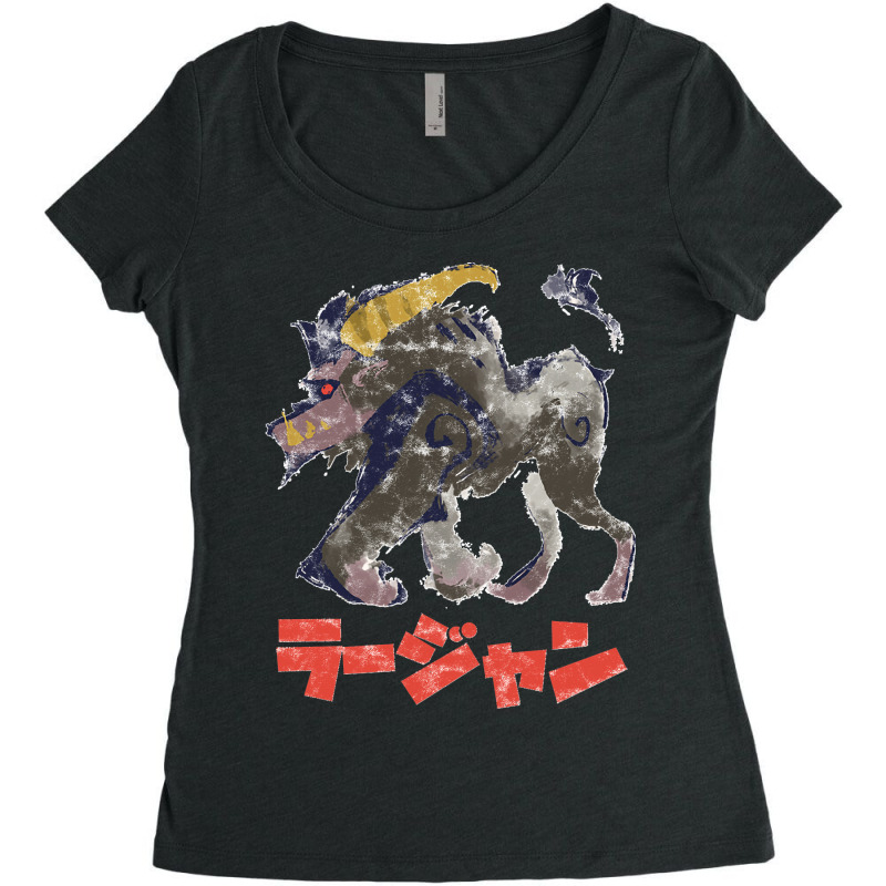 Monsters Hunters Rise Rajang Kanjis Women's Triblend Scoop T-shirt by LUISRTORRES | Artistshot