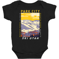 Park City Ski Area Utah Distressed Vintage Tank Top Baby Bodysuit | Artistshot