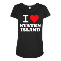 I Love Staten Island Premium Maternity Scoop Neck T-shirt | Artistshot