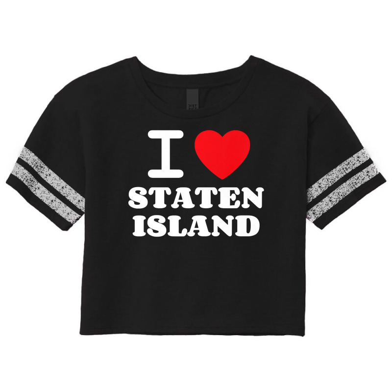 I Love Staten Island Premium Scorecard Crop Tee by WZ90 | Artistshot