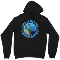 Life Is Better Under Water Marine Biology Scuba Diver Premium Unisex Hoodie | Artistshot