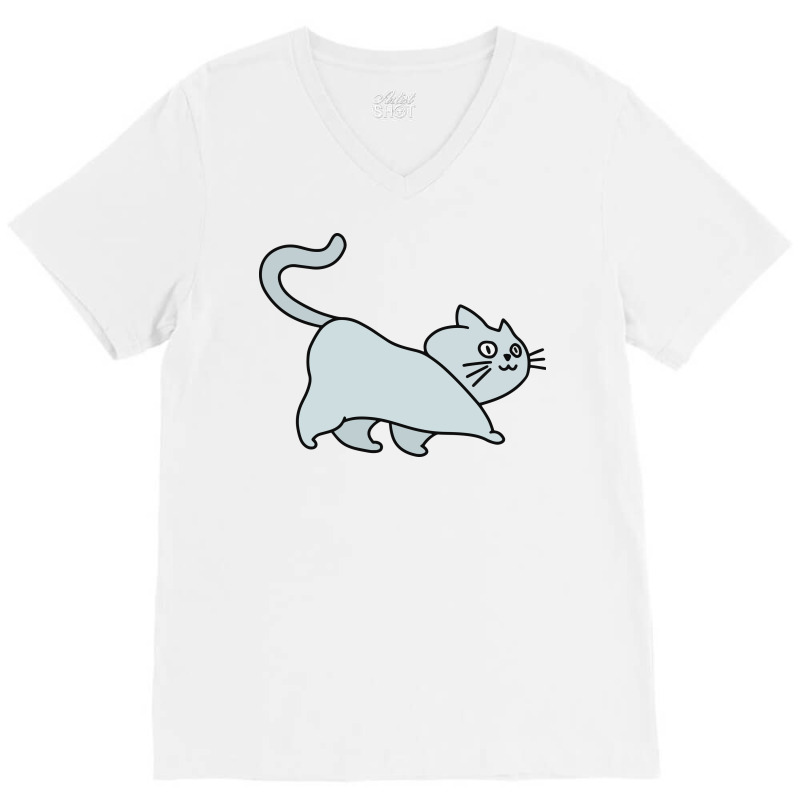 Standby Cat V-Neck Tee by Morspective | Artistshot