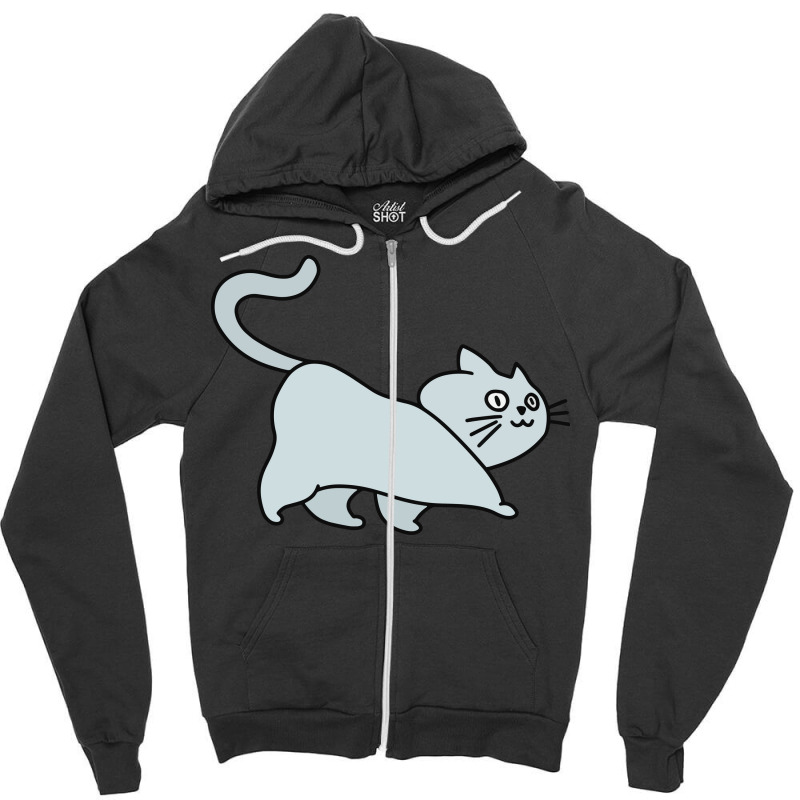 Standby Cat Zipper Hoodie by Morspective | Artistshot