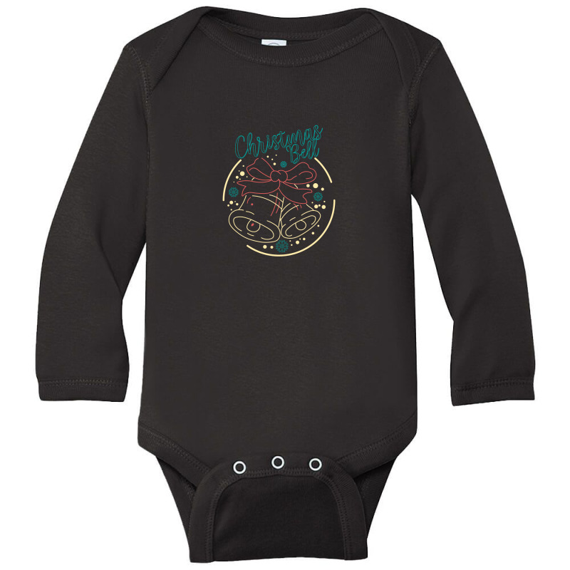 Christmas Bell For Dark Long Sleeve Baby Bodysuit by autlu2024 | Artistshot