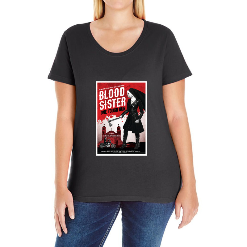 Blood Sister One Tough Nun Movie Poster - Infinite Jest - David Foster Ladies Curvy T-Shirt by DarienMeredith | Artistshot