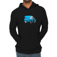 Blue Mini Van Cartoon Lightweight Hoodie | Artistshot