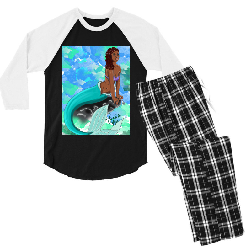 Young Mermaid Excellence Men's 3/4 Sleeve Pajama Set | Artistshot