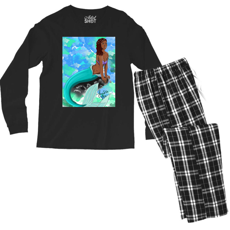 Young Mermaid Excellence Men's Long Sleeve Pajama Set | Artistshot