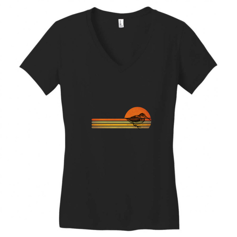 Retro Vintage Woodcock Women's V-Neck T-Shirt by ChrisHoskins | Artistshot