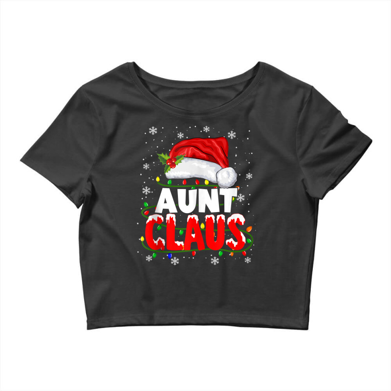 Aunt Claus Christmas 2022 Family Matching Pajama Xmas Light Tank Top Crop Top by cm-arts | Artistshot