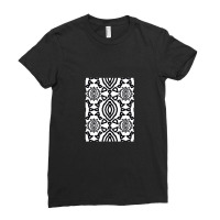 Black White Native Pattern Ladies Fitted T-shirt | Artistshot