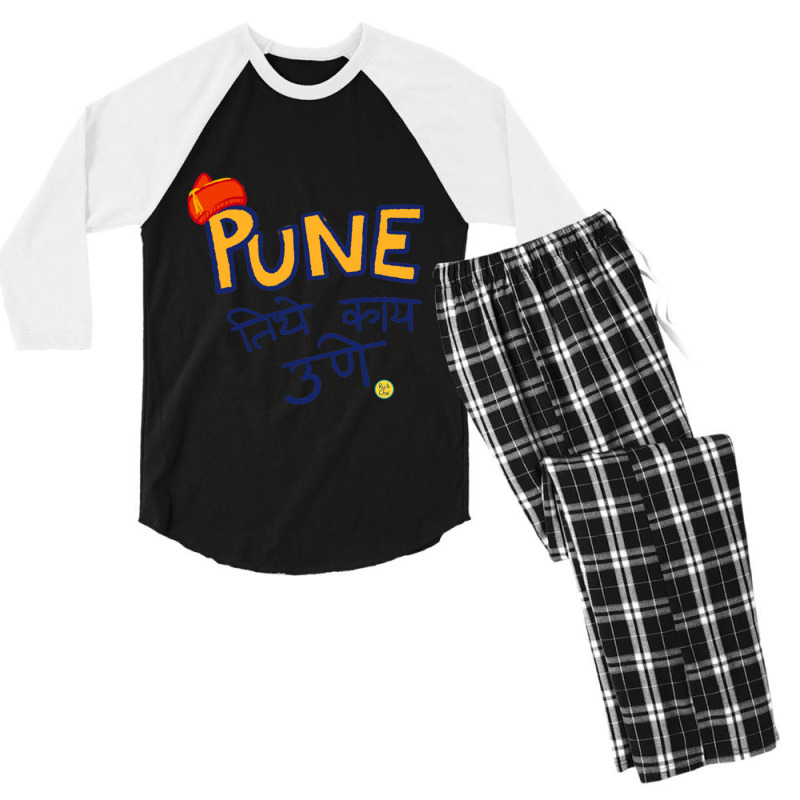 Pune Tithe Kay Une Men's 3/4 Sleeve Pajama Set by cm-arts | Artistshot