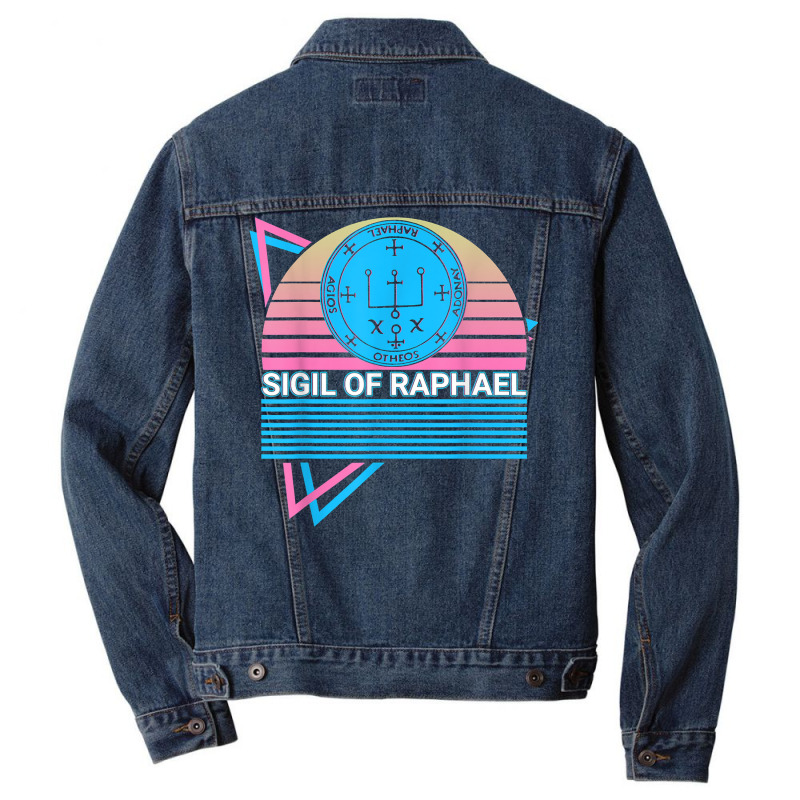 Sigil Of Raphael Archangel Sigil Retro T Shirt Men Denim Jacket | Artistshot