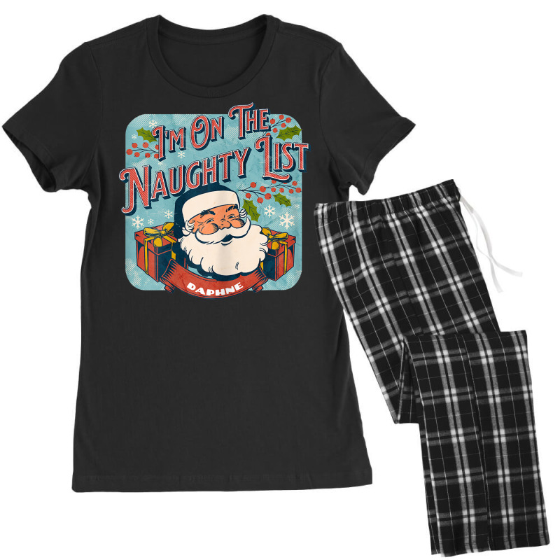 Daphne Christmas Naughty List Funny Santa Xmas Holiday Women's Pajamas Set by Queens | Artistshot