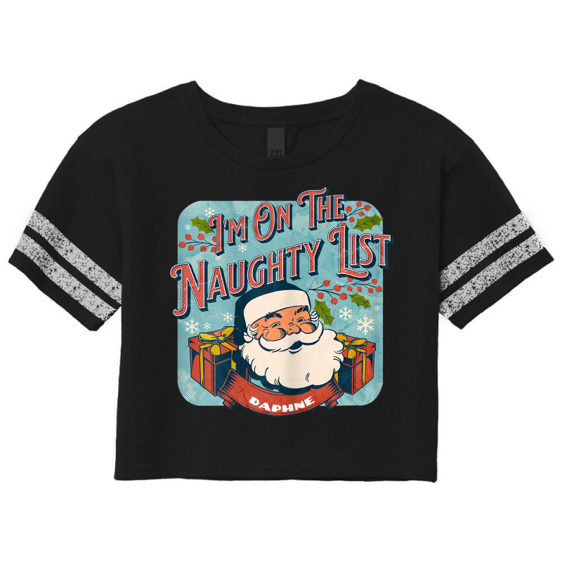 Daphne Christmas Naughty List Funny Santa Xmas Holiday Scorecard Crop Tee by Queens | Artistshot