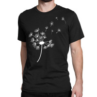 Dandelion Blowing Away In The Wind Into The Sky Art Classic T-shirt | Artistshot