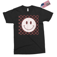 Retro Happy Face Checkered Pattern Smile Face Trendy Exclusive T-shirt | Artistshot