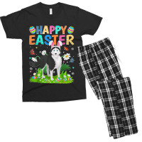 Happy Easter Funny Siberian Husky Dog Easter Sunday Men's T-shirt Pajama Set | Artistshot