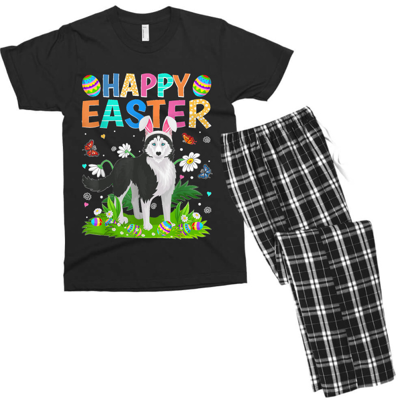 Happy Easter Funny Siberian Husky Dog Easter Sunday Men's T-shirt Pajama Set by kevinnichols | Artistshot