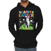 Happy Easter Funny Siberian Husky Dog Easter Sunday Lightweight Hoodie | Artistshot