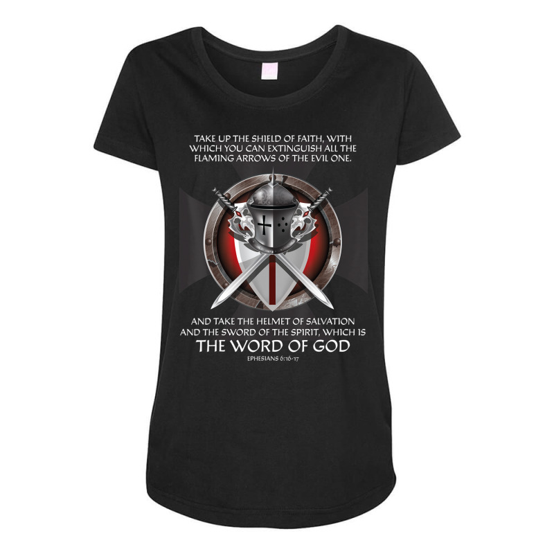 Armor Of God Shirts Men Women Kids Christian Bible Verse Maternity Scoop Neck T-shirt by cm-arts | Artistshot