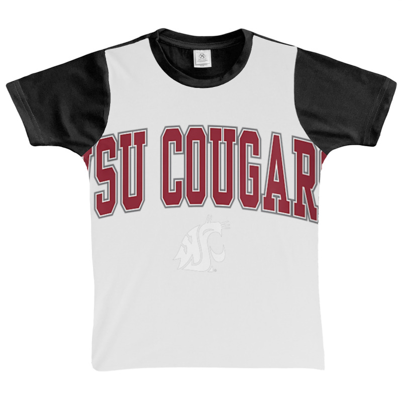 Womens Washington State Cougars Womens Arch Over Dark Heather V Neck T Graphic Youth T-shirt by cm-arts | Artistshot