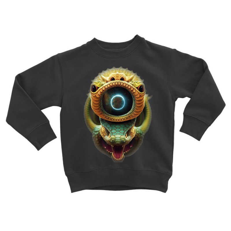 Serpentine Water A Monster Huge Eyes Halloween Mythical Toddler Sweatshirt | Artistshot