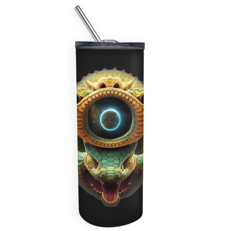 Serpentine Water A Monster Huge Eyes Halloween Mythical Skinny Tumbler | Artistshot