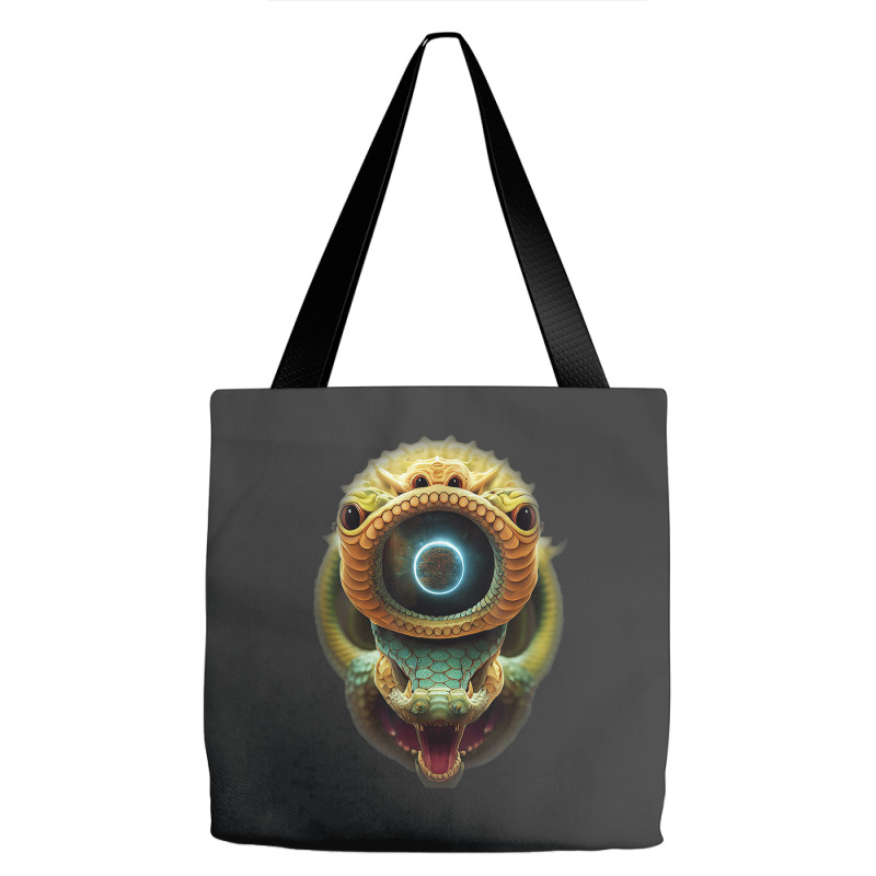 Serpentine Water A Monster Huge Eyes Halloween Mythical Tote Bags | Artistshot