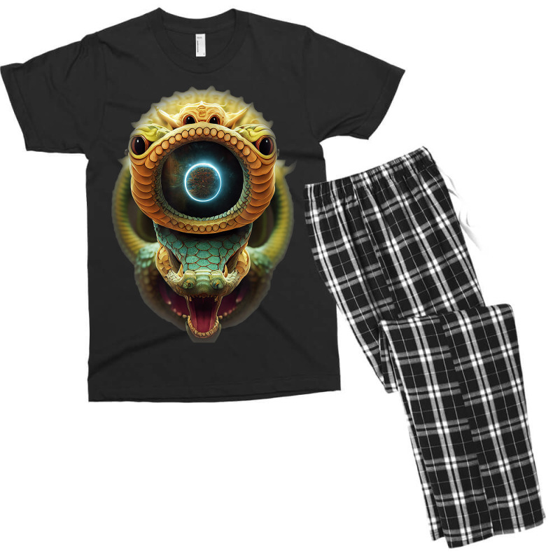 Serpentine Water A Monster Huge Eyes Halloween Mythical Men's T-shirt Pajama Set | Artistshot