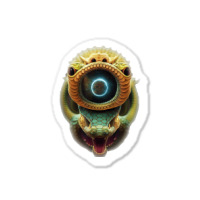 Serpentine Water A Monster Huge Eyes Halloween Mythical Sticker | Artistshot