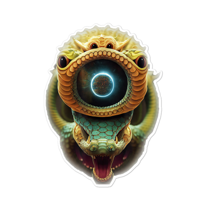 Serpentine Water A Monster Huge Eyes Halloween Mythical Sticker | Artistshot