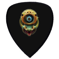 Serpentine Water A Monster Huge Eyes Halloween Mythical Shield S Patch | Artistshot