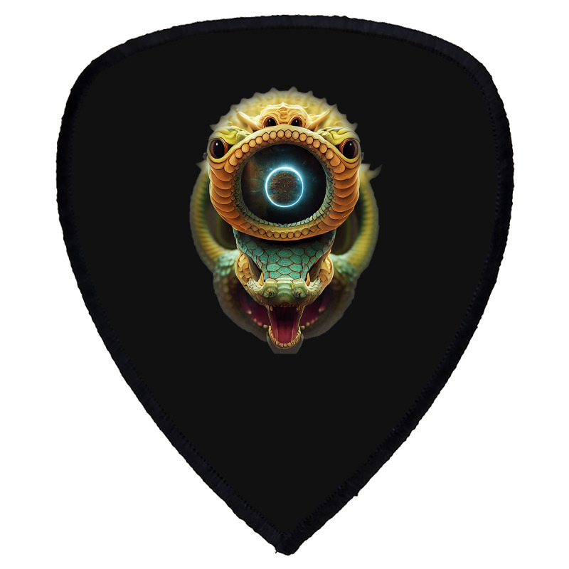 Serpentine Water A Monster Huge Eyes Halloween Mythical Shield S Patch | Artistshot