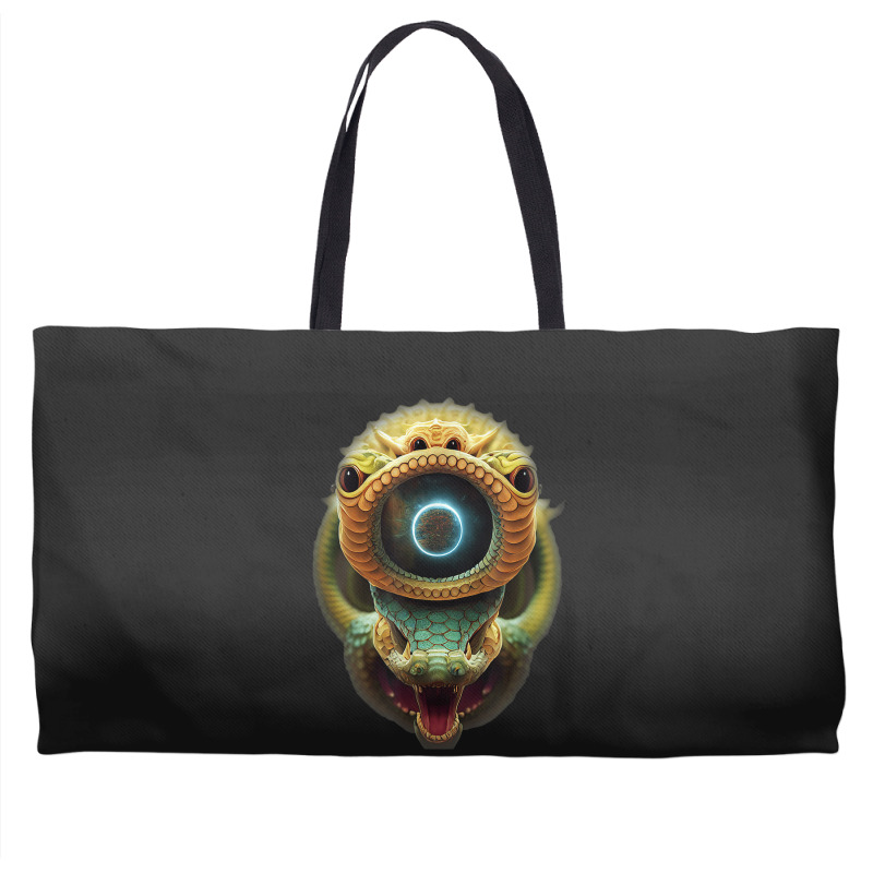 Serpentine Water A Monster Huge Eyes Halloween Mythical Weekender Totes | Artistshot