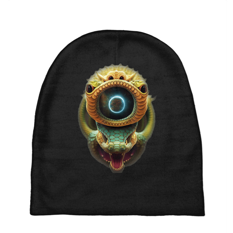 Serpentine Water A Monster Huge Eyes Halloween Mythical Baby Beanies | Artistshot