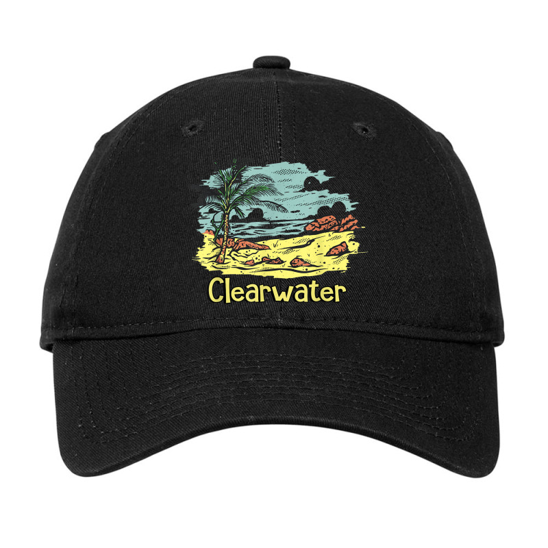 Clearwater Beach Sun Surf Sand Travel Adjustable Cap by Queens | Artistshot