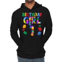 1st Birthday For Block Builder Girl 2021 Block Builder Girl Lightweight Hoodie | Artistshot