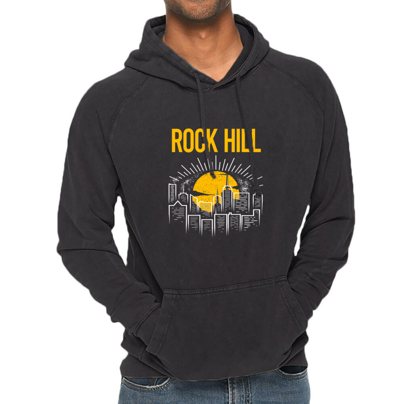 Yellow Moon Rock Hill Vintage Hoodie | Artistshot