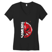 Painted Samurai Women's V-neck T-shirt | Artistshot