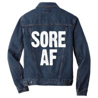 Sore Af Gym Workout Weight Lifting Running Training Men Denim Jacket | Artistshot