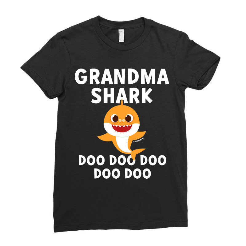 Womens Pinkfong Grandma Shark Official Ladies Fitted T-Shirt by cm-arts | Artistshot