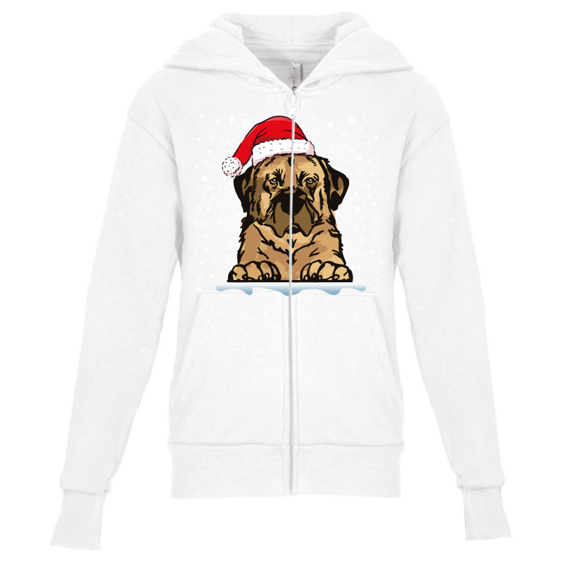 Anatolian Shepherd Dog Christmas Santa Hat Matching Family Long Sleeve Youth Zipper Hoodie by cm-arts | Artistshot