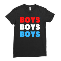 Boys Boys Boys Red White Blue Ladies Fitted T-shirt | Artistshot