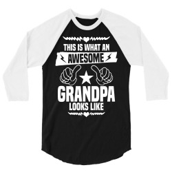 Awesome Grandpa Looks Like 3/4 Sleeve Shirt | Artistshot