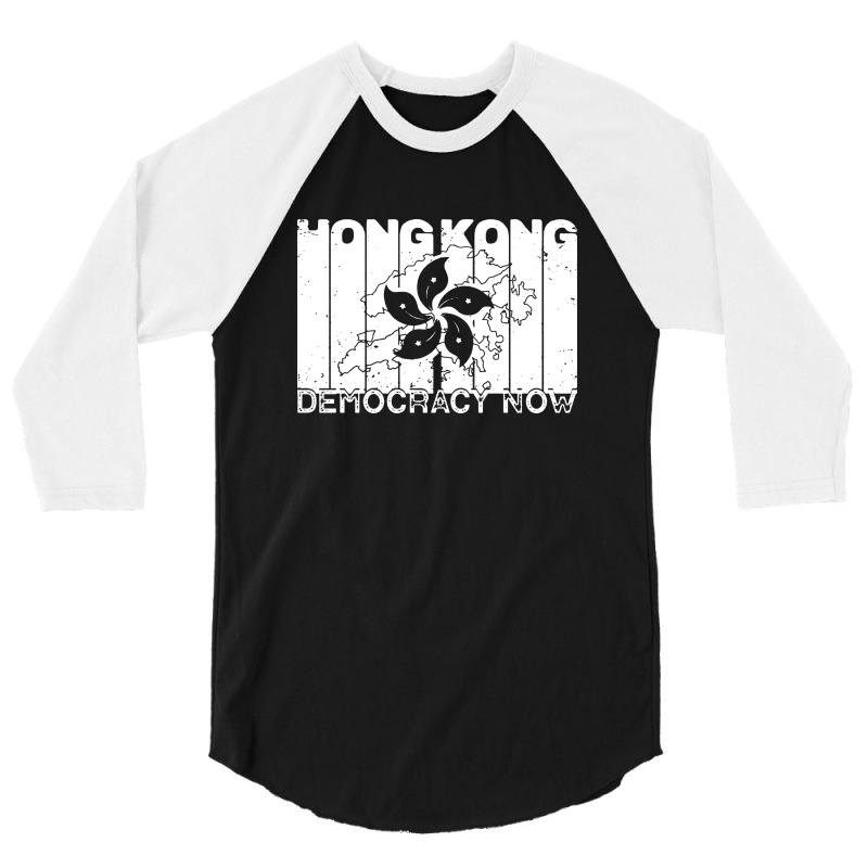 Free Hong Kong Democracy Now For Dark 3/4 Sleeve Shirt | Artistshot