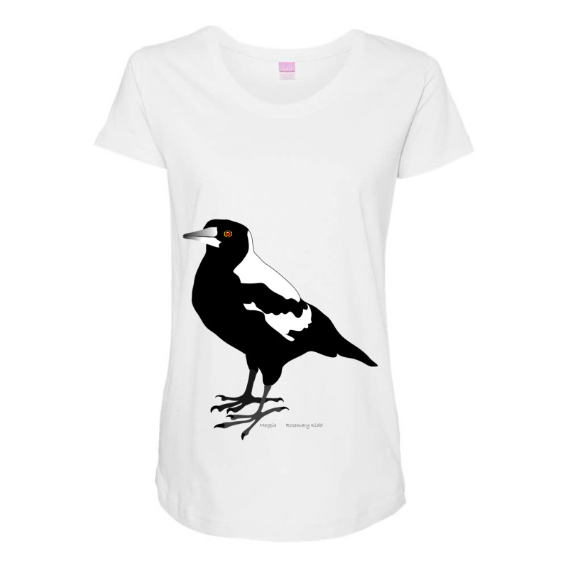 Magpie, Australian Bird Maternity Scoop Neck T-shirt by MYNGOO | Artistshot