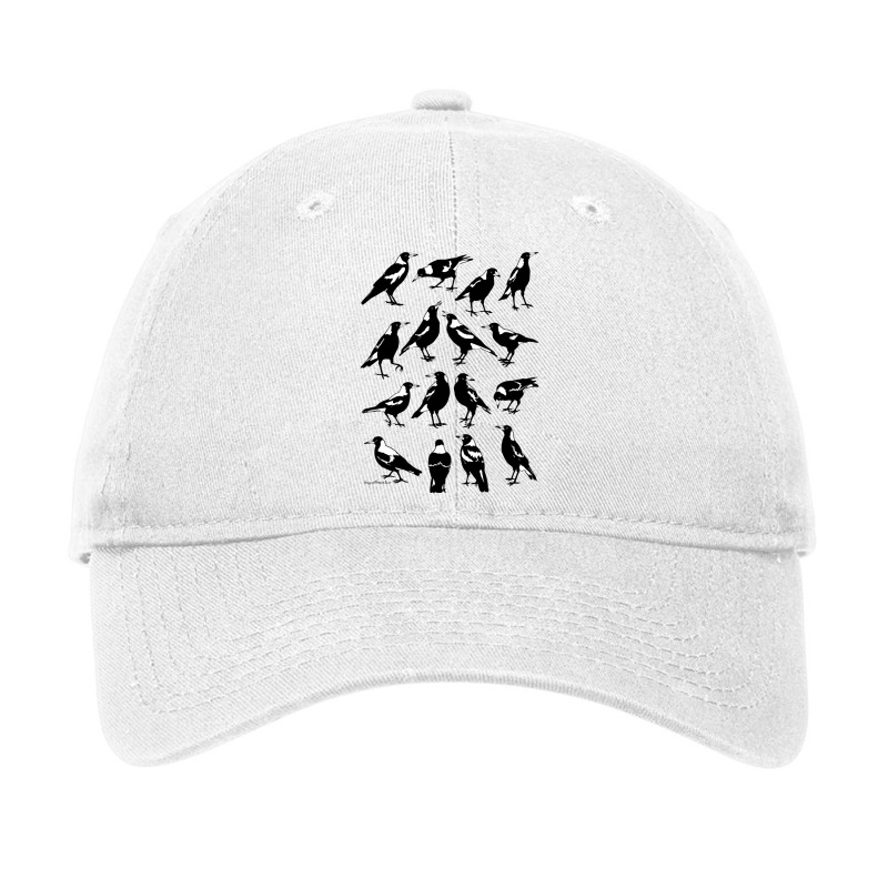 Magpies - Australian Native Birds (choose Preferred Colour And Style) Adjustable Cap by MYNGOO | Artistshot