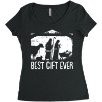 Best Ever Christmas Cool Jesus Nativity Scene Christian Women's Triblend Scoop T-shirt | Artistshot