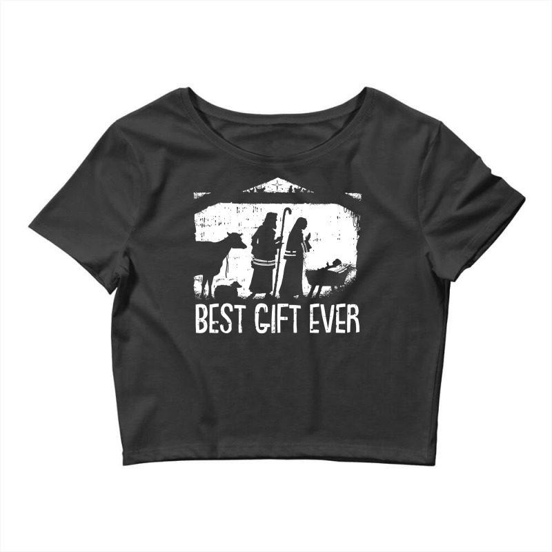 Best Ever Christmas Cool Jesus Nativity Scene Christian Crop Top by cm-arts | Artistshot